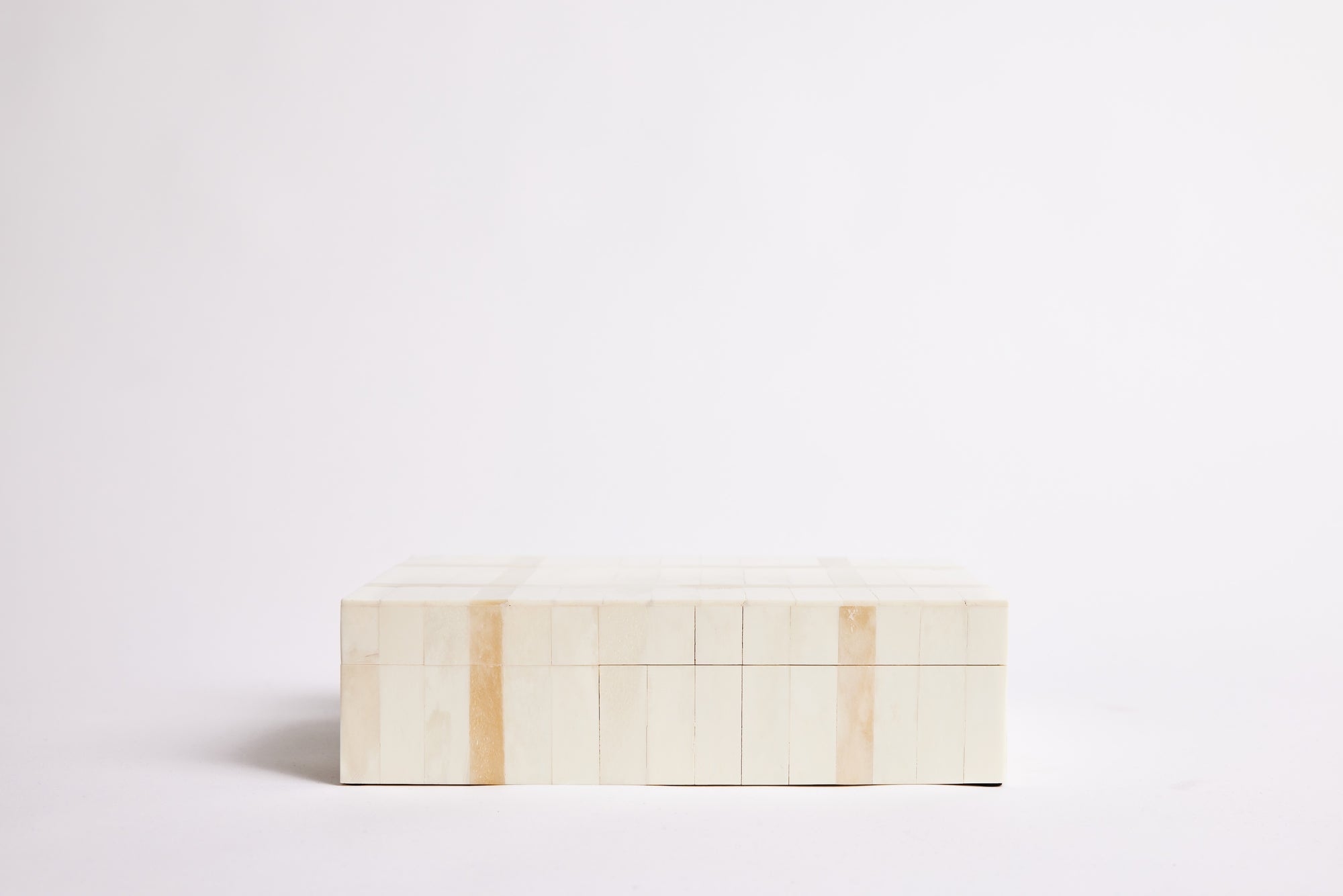 Large Cream and Caramel Bone Box