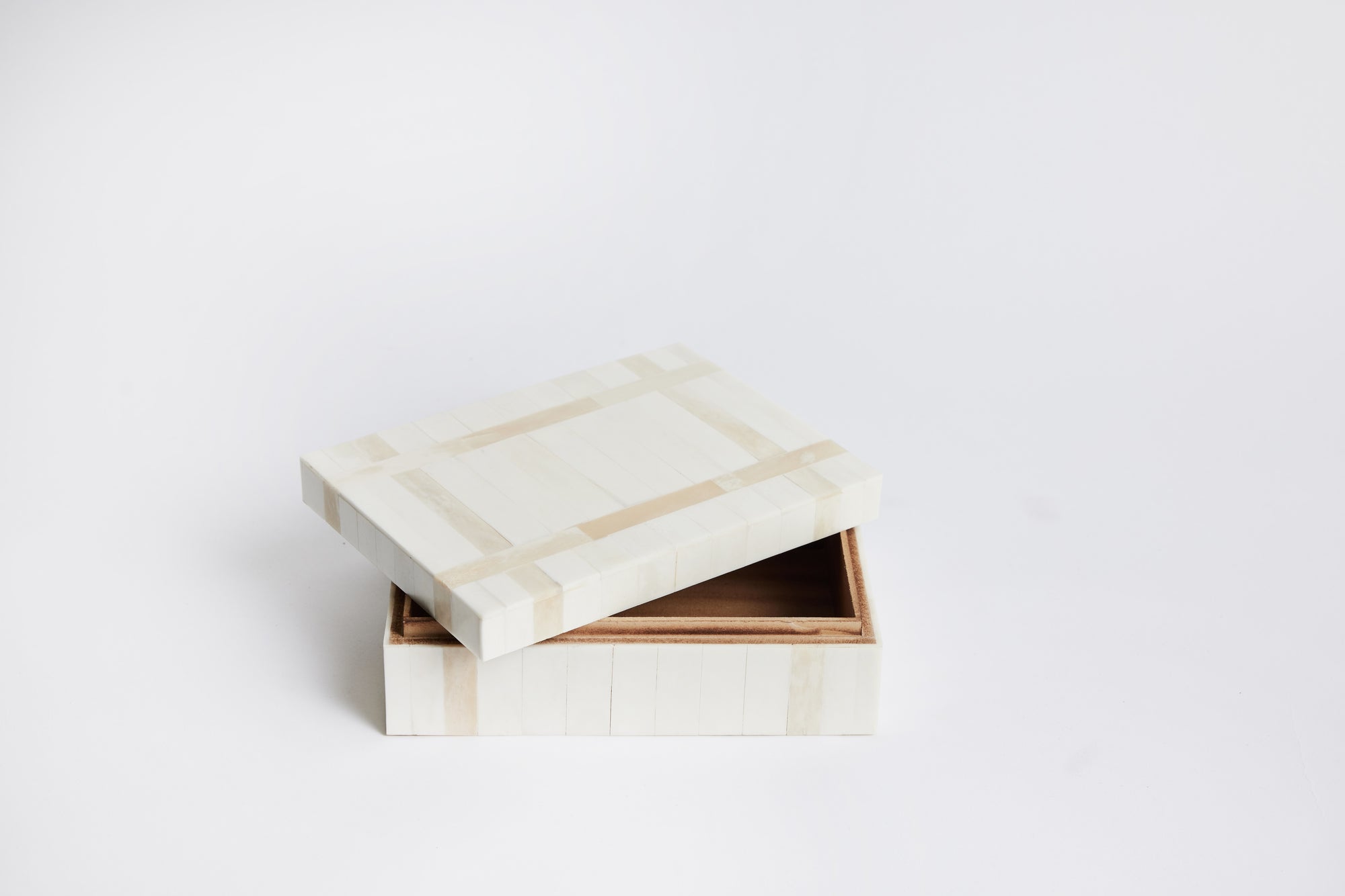 Small Cream and Caramel Bone Box