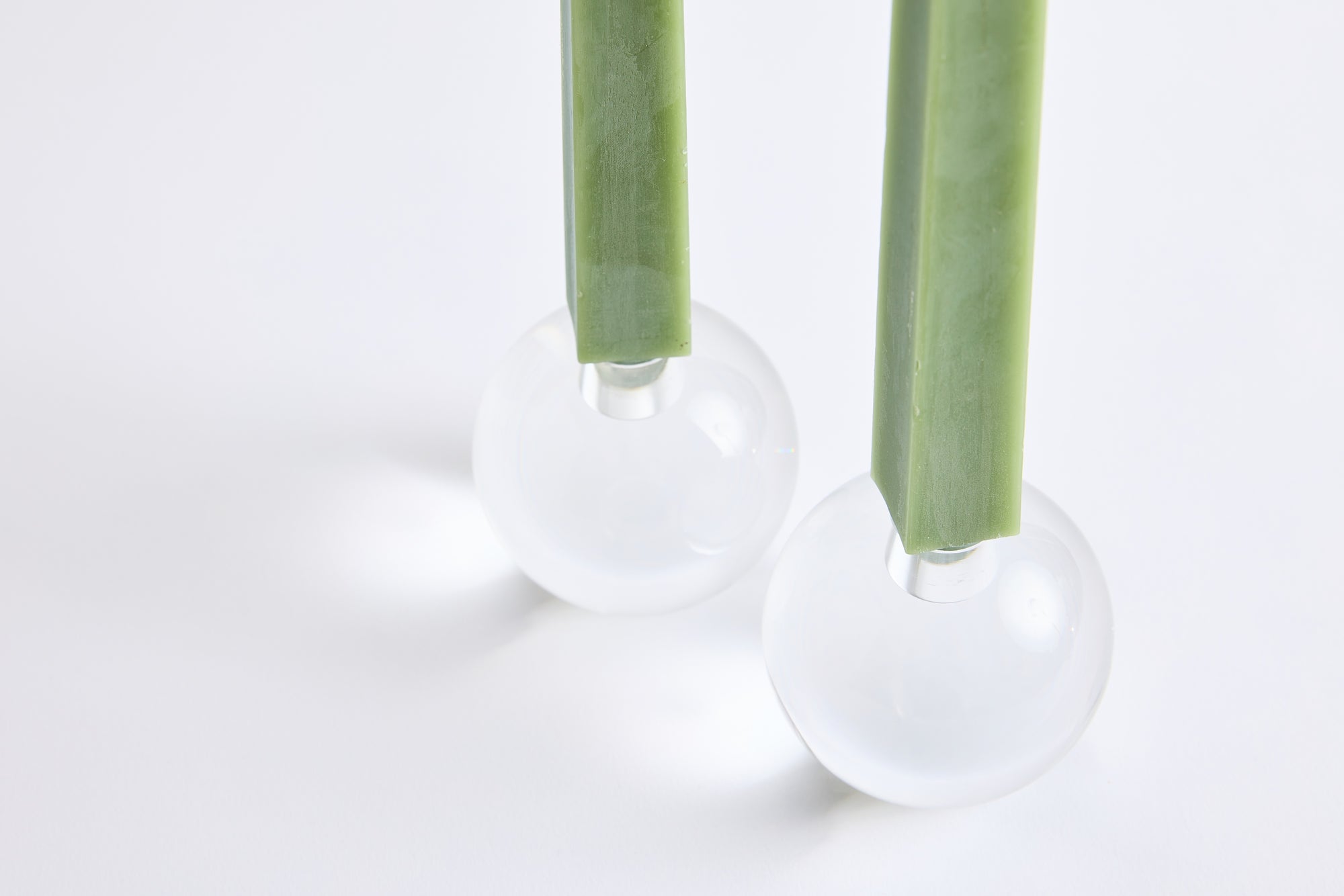 Square Tapers, Sage, 16", Set of 2