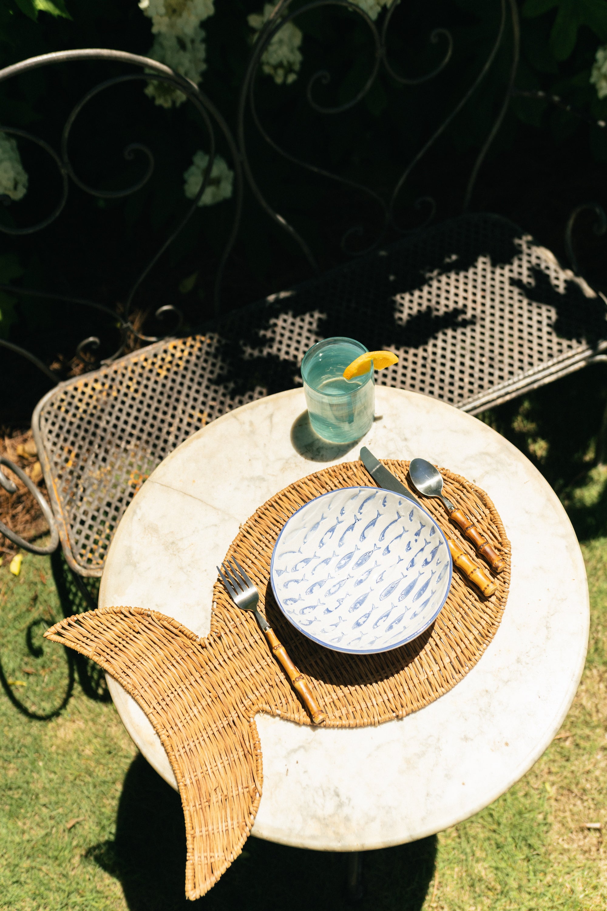 Rattan Fish Placemats, Set of 4