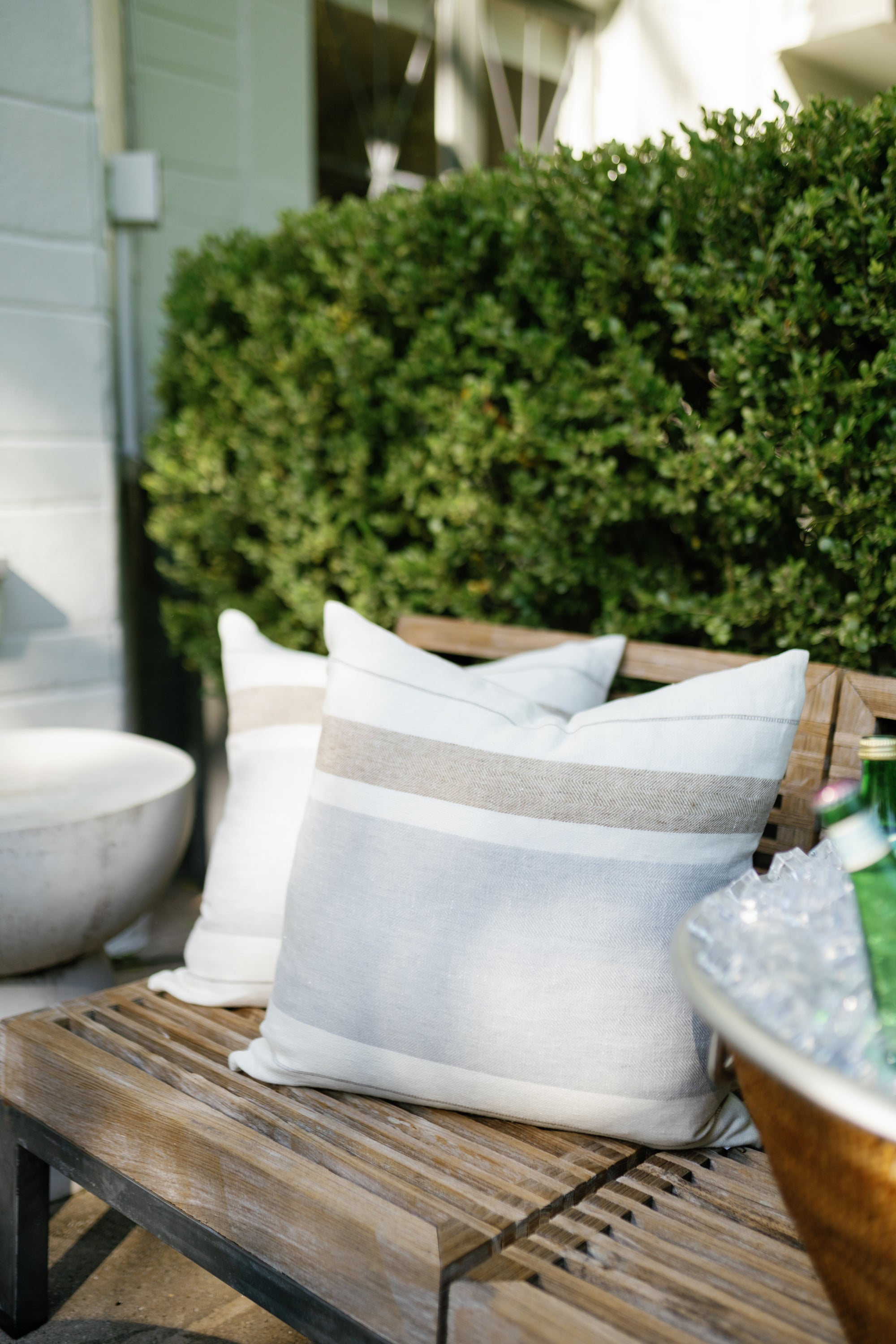 20" Oyster Stripe Pillow