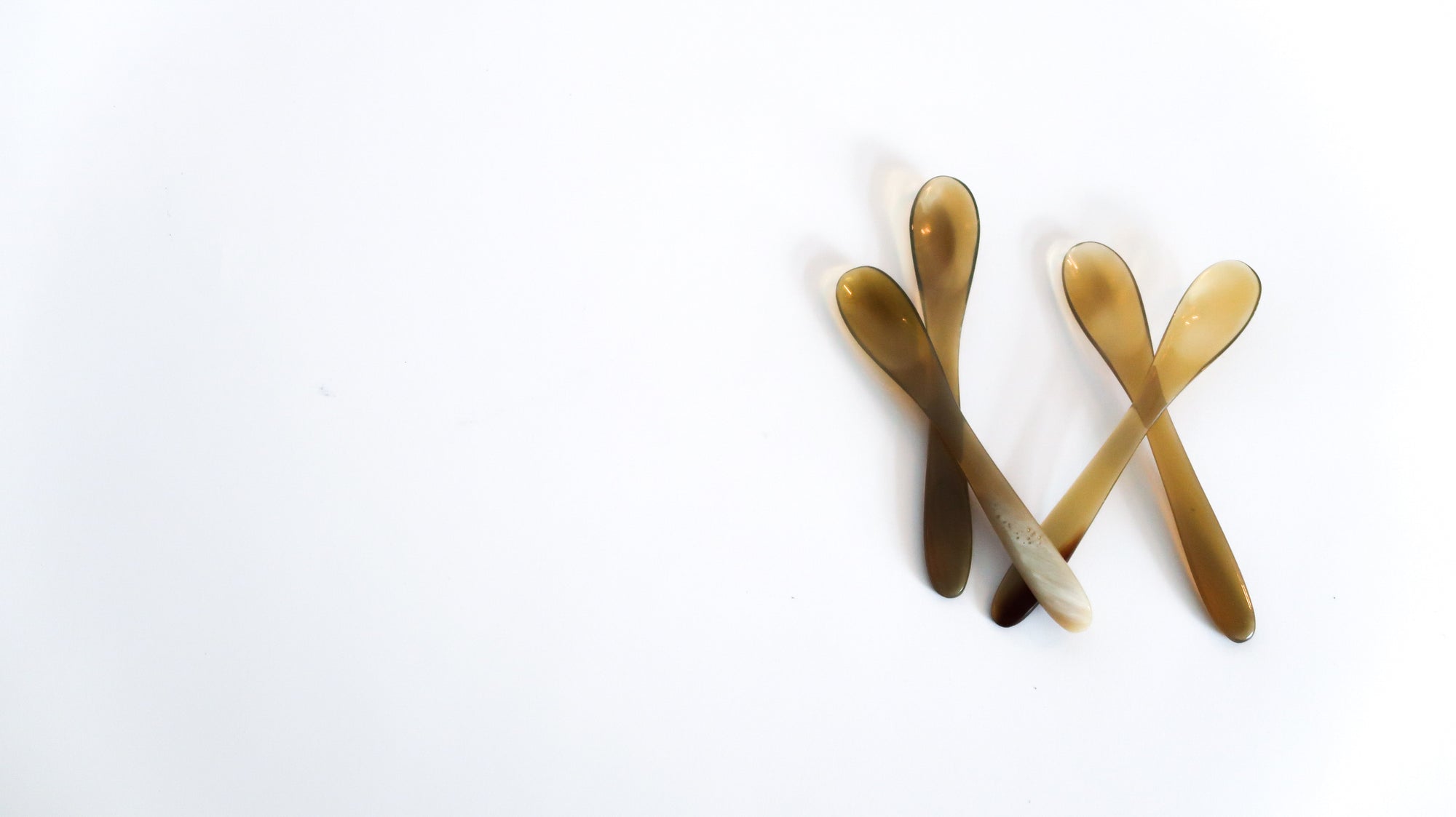 Horn Cocktail Spoons, Set of 4