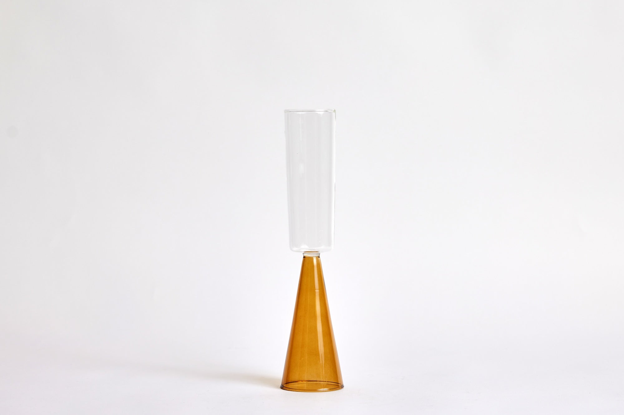 Amber Champagne Glasses, Set of 4