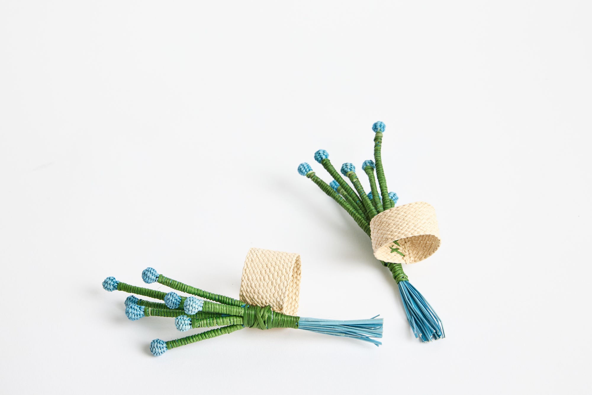 Flower Bouquet Napkin Rings, Set of 2
