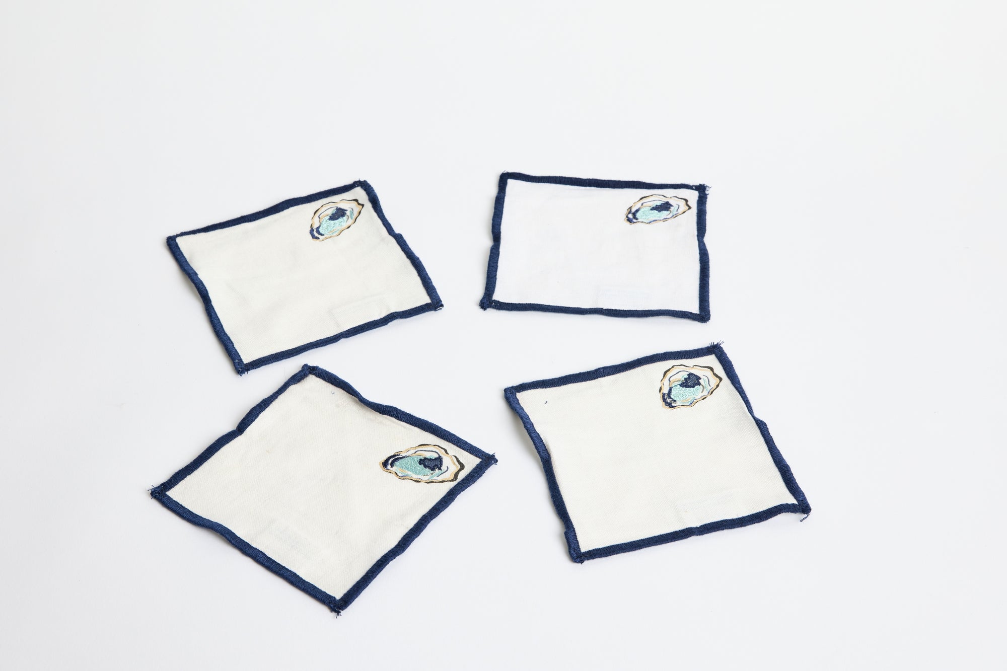 Oyster Cocktail Napkins, Set of 4