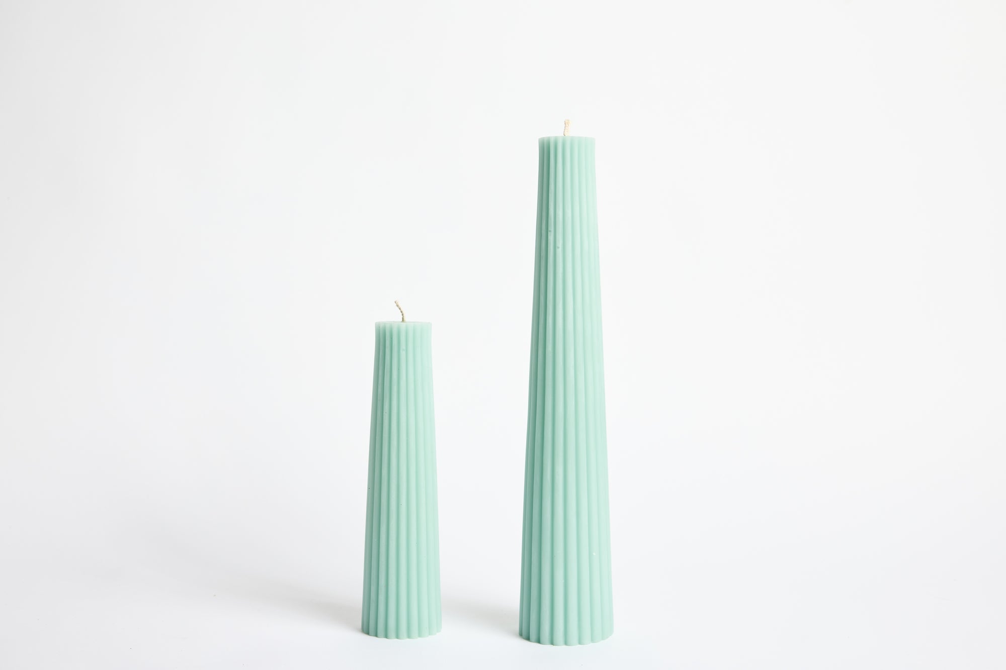 Fluted Pillar, Robins Egg, 13.5"