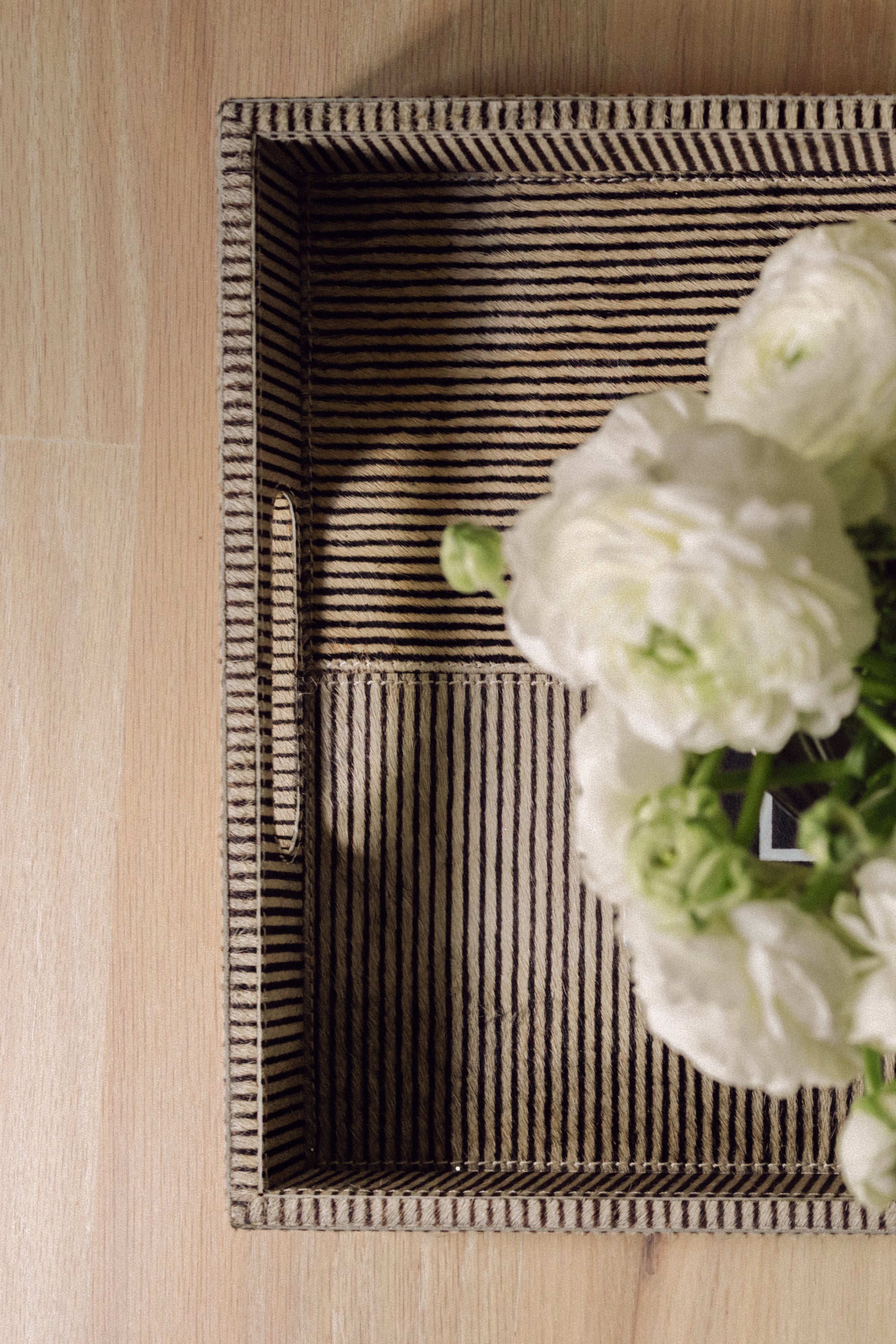 Fenmore Striped Hide Small Tray