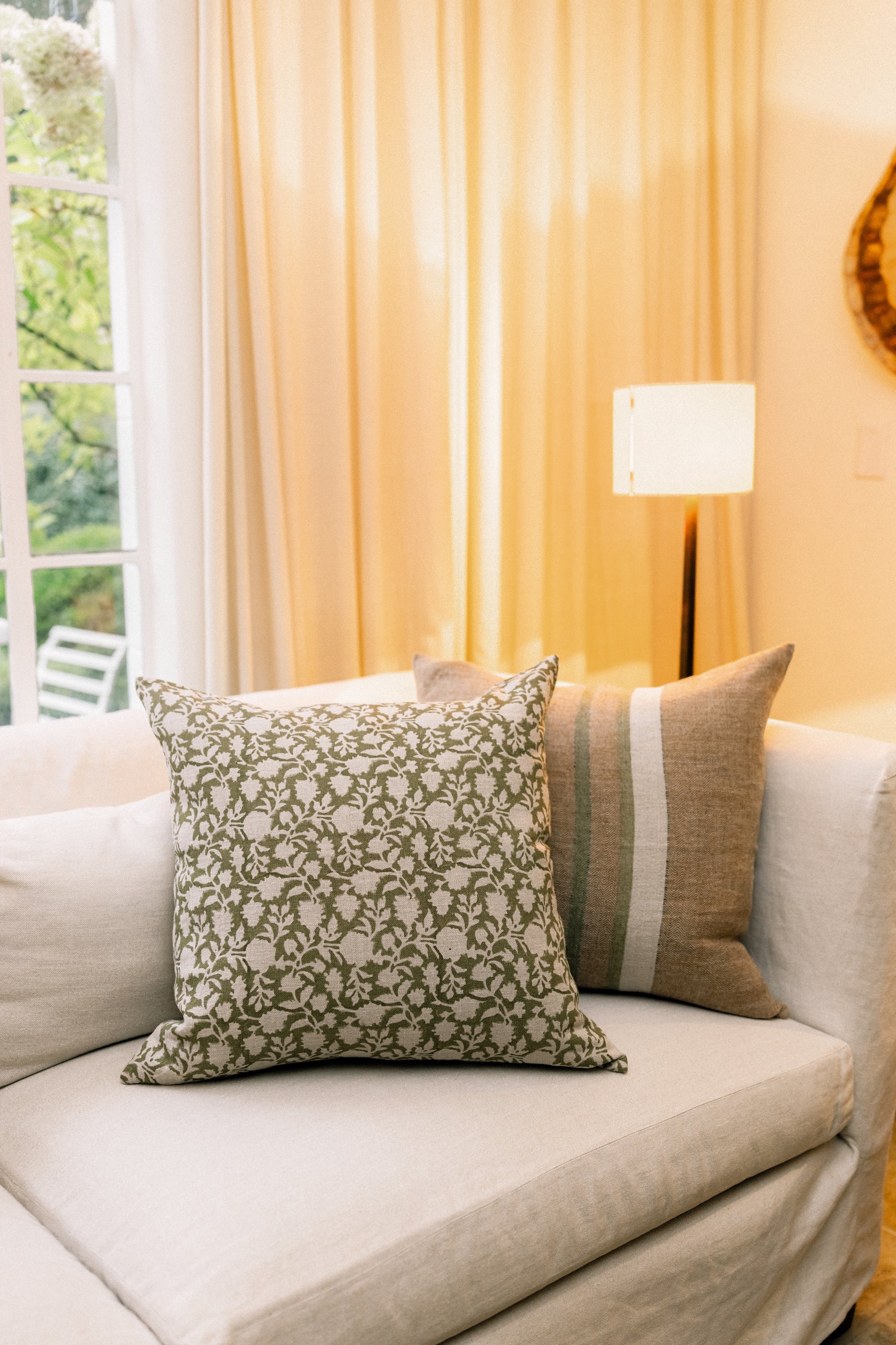 Hedge Row Olive Pillow Cover
