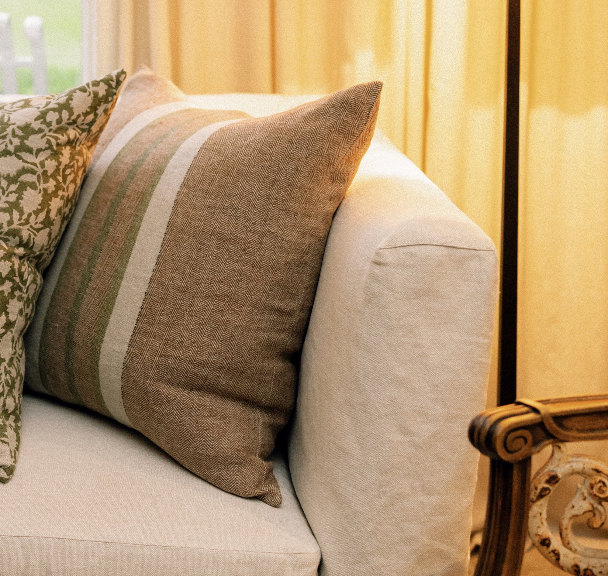 Pruges Chestnut Olive Pillow Cover