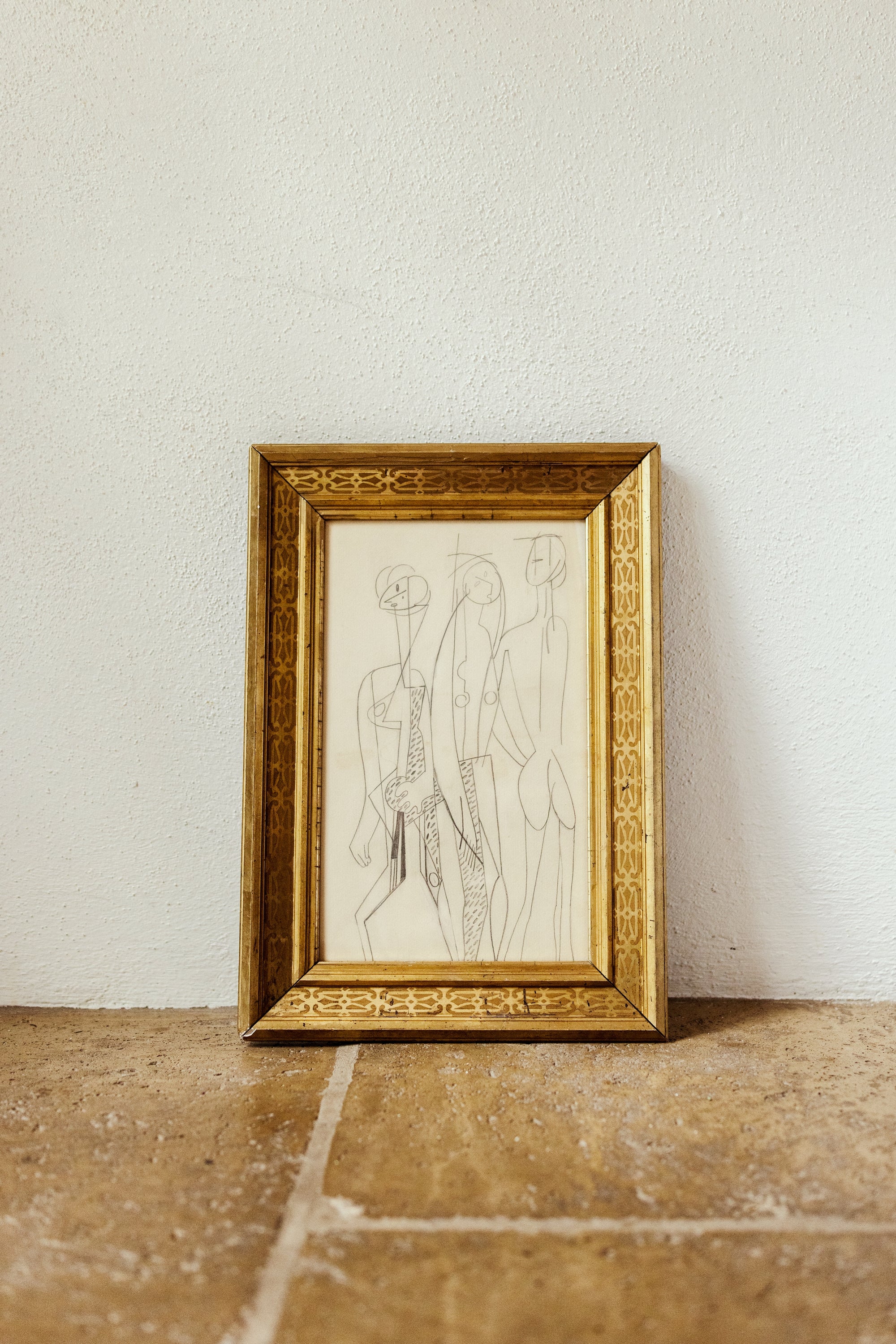 Framed Figurative Drawing