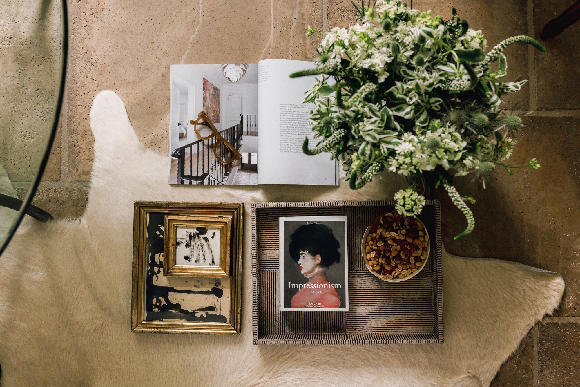 Fenmore Striped Hide Small Tray